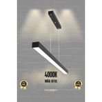 Normadia Modern 80CM Siyah Kasa LED Sarkıt Avize, Salon, Mutfak ve Masaüstü Şıklığı - Seçenek 1 - Ahşap