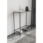 Normadia Modern Füme Camlı Metal Dresuar, Şık ve Kullanışlı Tasarım - Altın - Gri