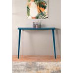 Normadia Modern Mavi Dresuar, 92X20CM, Doğal Masif Ayaklı, Salon ve Antre Için - Ahşap - Ceviz