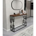 Normadia Modern Metal Iskeletli Özel Tasarım Dresuar ve Makyaj Masası, Petek Üstü Raf 108X30 cm - Açık Bej