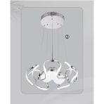 Normadia Modern Sarkıt 3 Renkli 3 Top LED Avize, Oturma ve Salon Dekorasyonu - Seçenek 1 - 1BW-Beyaz