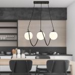 Normadia Modern Siyah Cam Yemek Masası Takımı, Salon ve Oturma Odası Için - Ahşap - Seçenek 1