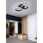 Normadia Modern Siyah ve Beyaz LED Avize, Salon, Mutfak ve Hol Dekorasyonu - Seçenek 1 - Ahşap
