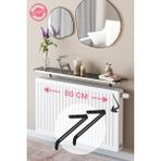 Normadia Montajsız Petek Üstü Uçan Raf ve Kitaplık, Gümüş Oval 80X18 cm - Ahşap