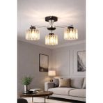 Normadia Parlak Kristal Taşlı Modern Salon, Mutfak ve Yatak Odası Avizesi - Seçenek 1 - 1BW-Beyaz