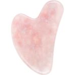 Normadia Pembe Kuvars Kalp Gua Sha Yüz Masaj Taşı, Doğal Cilt Bakımı Aracı - Ahşap - Bej