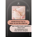 Normadia Pembe Kuvars Masaj Seti, Roller ve Gua Sha Kalpli, Cilt Yenileme, Rahatlatıcı - Açık Bej