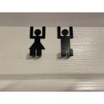 Normadia Pratik Kapı Arkası Askılık, Siyah Metal, Ayaklı, 6 Cm, Çok Amaçlı Kullanım - Seçenek 1 - Ahşap