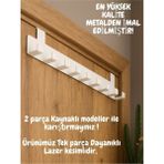 Normadia Pratik Kapı Arkası Havlu ve Organizer Askılık, Mutfak ve Banyo Için - Seçenek 1 - 1BW-Beyaz