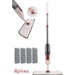 Normadia Pratik Spin Mop Spreyli Temizlik Paspası Seti 4’lü, Kolay Kullanım ve Hijyen - Cappuccino - Seçenek 1