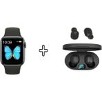 Normadia Redmi Note 9 Pro ve Watch 6 Serisi Uyumlu Akıllı Saat ile Kablosuz Kulaklık Seti - Seçenek 1 - Ahşap