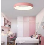 Normadia Renkli 30CM Çocuk ve Yatak Odası Çember LED Tavan Lambası, Modern Aydınlatma - Seçenek 1 - Ahşap - Bej