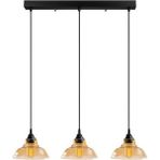 Normadia Retro Tarz Rustik Masa Üstü Cam Sarkıt Avize 60CM Taban ve 20CM Cam - Seçenek 1 - Ahşap - Ceviz