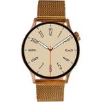 Normadia Rose Gold Akıllı Saat, Metal Kordon, Çinko Alaşım Kasa, Modern Tasarım - Seçenek 1 - Altın