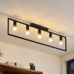 Normadia Rustik Metal Tavan Avize, Vintage Dekoratif 100 cm Plofyoner Seti - Seçenek 1 - Ahşap