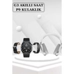 Normadia Sesli Görüşme Akıllı Saat ve Powerbank ile Çoklu Şarj Bluetooth Kulaklık - Seçenek 1 - Açık Bej