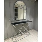 Normadia Şık 80X100 cm Ayna ve 120X30X90 cm Gümüş Dresuar Takımı - Açık Bej