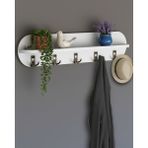 Normadia Şık 80X20 cm Raflı Duvar Askılığı, Lüks Vestiyer ve Portmanto Askısı - Seçenek 1 - Altın
