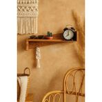 Normadia Şık Ahşap Duvar Rafı ve Anahtarlık Dekoru, 40X10 cm - Seçenek 1 - Ahşap - Ceviz