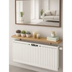 Normadia Şık Çam Rengi Petek Üstü Raf 100CM, Modern Duvar Dekoru - Ahşap - Ceviz
