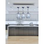 Normadia Şık Kristal Taşlı Krom Avize, 15 cm Çap, 35 cm Yükseklik - Seçenek 1 - 1BW-Beyaz