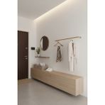 Normadia Şık Metal Duvara Monte Elbise Askısı 100X25 Cm, Dekoratif ve Pratik Tasarım - Seçenek 1 - Altın