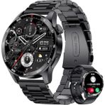 Normadia Şık Spor Akıllı Saat 46MM Amoled Yuvarlak Kasa 1.52 Inç Erkek Uyumlu - Seçenek 1 - Ahşap