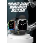Normadia Şık Unisex Akıllı Saat, Dokunmatik Amoled Ekran, 44 Mm, Modern Tasarım - Seçenek 1 - Açık Bej