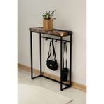 Normadia Şık ve Fonksiyonel Askılıklı Hol Konsol Masası, Modern Dekorasyon Için Ideal - Ahşap - Ceviz
