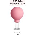 Normadia Silikon Vakumlu Yüz Masaj Kupası, Göz ve Burun Çevresi, 3 cm - Ahşap - Bej