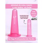 Normadia Silikon Yüz Masaj Kupası Çiftli, Vakumlu Facial Cupping Seti, Pembe - Ahşap - Ceviz