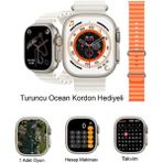 Normadia T10 Ultra Akıllı Saat Çift Kordon 2.09 Inç Büyük Ekran - Seçenek 1 - Açık Bej