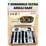 Normadia Ultra 9 Akıllı Saat, Ekran Koruyucu, 7 Kordon, Arama ve Bildirim Desteği - Seçenek 1 - Açık Bej