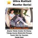 Normadia Yastıklı Şişme Yatak, Kamp ve Araç Için Konforlu ve Rahat Uyku Keyfi - Seçenek 1 - Altın - Gri