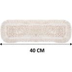 Normadia Yumuşak ve Dayanıklı Nemli Mop Bezi, 40 Cm, 1 Adet - 1BW-Beyaz - Seçenek 1