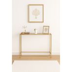 Normadia Zerura Gold Çerçeveli Modern Cam Dresuar, Ince Tasarım 100X85X20 - Altın