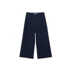 Normal Bel Bilek Boy Culotte Fit Geniş Paça Kumaş Pantolon