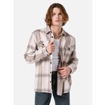 Normal Kesim Shirt Yaka Cepli Bej Erkek Uzun Kol Gömlek Cl1066796