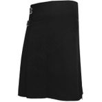 NORMAN 5 Yard Erkek İskoç Kilts 13 Oz Highland Günlük Ekose Etek 22 Tartan, siyah, 42