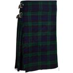 NORMAN 5 Yard Erkek İskoç Kilts 13 Oz Highland Günlük Ekose Etek 22 Tartan, siyah saat, 30