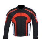 NORMAN Motosiklet Motosiklet Ceket Erkekler için Su Geçirmez Tekstil Biker CE Zırhlı Cordura, Kırmızı, L