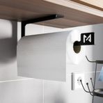 NORMED 1.5mm Seyyar Gezen Rulo Tutucu Kağıt Havlu Rulo Tutucu,Mutfak Rulosu Askısı, Mutfak Kağıt Rafı,Kağıt Havluluk, Peçete Saklama Rafı, Dolap Altı,Yanı