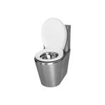Normo Paslanmaz Çelik S Çıkışlı Rezervuar Taharet Çubuksuz 370x610x740 mm Klozet