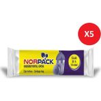 Norpack Çöp Poşeti Endüstriyel Orta 160 Gr. Siyah 5 Rulo - 55 x 60 cm