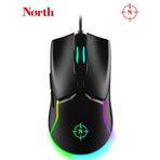 North Air Black Rgb Kablolu Profesyonel Oyuncu Mouse
