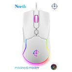 North Air White Rgb 7.200 Dpı Profesyonel Makrolu Fps Gaming Beyaz Oyuncu Mouse