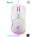 North Air White RGB Kablolu Profesyonel Oyuncu Mouse - Beyaz