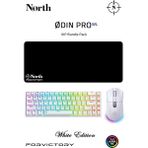 North Odin Pro Wl Oyuncu Mouse + Odin Pro WL68 Oyuncu Klavyesi Vıp Kablosuz Beyaz Oyuncu Klavye Mouse Seti