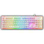 North Paladin Mekanik Hisli Türkçe Rgb Beyaz Gaming Klavye