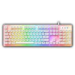 North Paladin Q TRK RGB Ledli Mekanik Hisli Beyaz Gaming Klavye